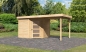 Preview: Woodfeeling Gartenhaus Schwandorf 3/5 mit Anbau 240 cm