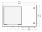 Preview: Gartenhaus Torgau 3 mit Anbaudach 230cm + Rückwand+Seitenwand in 40mm