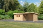 Preview: Gartenhaus Torgau 3 mit Anbaudach 330cm +Rückwand+Seitenwand