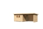 Preview: Gartenhaus Torgau 3 mit Anbaudach 330cm +Rückwand+Seitenwand