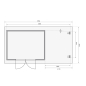 Preview: Gartenhaus Torgau 4 mit Anbauwand 230cm + Rückwand in 40mm