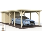 Preview: Palmako Geräteraum für Carport Karl 23,1 m² 19 mm naturbelassen