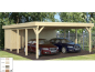 Preview: Palmako Doppel-Carport Karl 40,6 m² naturbelassen ,ohne Anbau