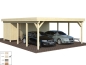 Preview: Palmako Geräteraum für Carport Karl 40,6 m² 19 mm naturbelassen