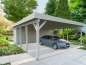 Preview: Palmako Doppel-Carport Karl 40,6 m² naturbelassen ,ohne Anbau
