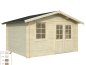 Preview: Palmako Blockbohlenhaus Klara 10,4 m² 28 mm naturbelassen