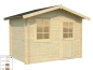 Preview: Palmako Blockbohlenhaus Klara 4,7 m² 28 mm naturbelassen
