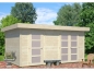 Preview: Palmako Zweiraumhaus Blockbohlenhaus Lara 12,7 m² 28 mm naturbelassen