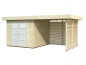 Preview: Palmako Blockbohlenhaus Lara 6,0+5,9 m² 28 mm naturbelassen