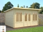 Preview: Palmako Blockbohlenhaus Lisa 11,5 m² 34 mm naturbelassen