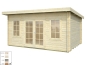 Preview: Palmako Blockbohlenhaus Lisa 14,2 m² 44 mm naturbelassen