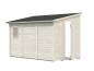 Preview: Palmako Gerätehaus Anlehnhaus Mia 5,4 m² 16 mm naturbelassen
