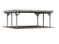 Preview: Palmako Doppel-Carport Karl 20,6 m² naturbelassen