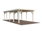 Preview: Palmako Carport Karl 23,1 m² naturbelassen ohne Anbau