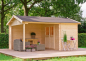 Preview: Lasita Maja 28mm Gartenhaus WALTER