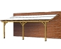 Preview: Skan Holz Terrassenüberdachung Venezia mit Mittelpfosten Breite 648 cm in vier Grössen