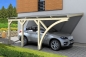 Preview: Skan Holz Wandanbau-Carport Eifel mit Einfahrtsbogen 300 x 541 cm
