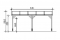 Preview: Skan Holz Wandanbau-Carport Vogtland 300 x 541 cm