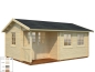 Preview: Palmako Blockbohlenhaus Susanna 16,4 m² 44 mm naturbelassen