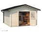 Preview: Palmako Blockbohlenhaus Tina 13,5 m² 34 mm mit Metalldach
