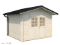 Preview: Palmako Blockbohlenhaus Tina 7,5 m² 34 mm mit Metalldach