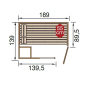 Preview: Weka Sauna Valida Eck 1 mit Glastür- Massivholzsauna 38 mm