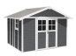 Preview: GROSFILLEX Gartenhaus DECO 11 dunkelgrau