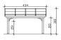 Preview: Terrassenüberdachung Verona 434 x 389 cm, Leimholz, natur + 4 Lasuren nach Wahl