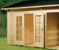 Preview: Weka Gartenhaus Typ 150 in 28mm mit Holzschuppen und Geräteraum