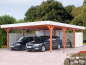 Preview: Skanholz 120er Doppel-Carport Spessart 611x846cm