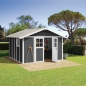 Preview: GROSFILLEX Gartenhaus DECO 11 dunkelgrau