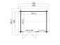 Preview: Lasita Maja Gartenhaus ALEX MINI 250x200 cm, 44mm Doppelnut; ISO, Fussboden