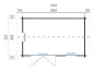 Preview: Lasita Maja Gartenhaus DEVONSHIRE 400x300 cm, 44mm Bohlen ISO