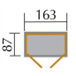 Preview: Weka 14 mm Garten- und Terrassenschrank 351 und 357  mit Satteldach in 2 Grössen