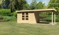 Preview: Woodfeeling Gartenhaus Askola 4 mit 280 cm Schleppdach