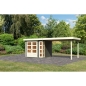 Preview: Karibu Woodfeeling Gartenhaus Kerko 3/4 mit 280 cm Schleppdach - 19 mm