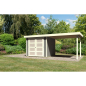 Preview: Karibu Gartenhaus Gerätehaus Mühlendorf 3 mit 280 cm Schleppdach - 19 mm