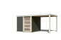 Preview: Karibu Gartenhaus Qubic 1 und 240 cm Anbaudachdach