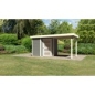 Preview: Woodfeeling Gartenhaus Schwandorf 3/5 mit Anbau 240 cm