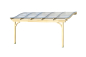 Preview: Terrassenüberdachung Verona 541 x 389 cm, Leimholz, natur + 4 Lasuren nach Wahl