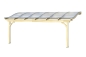 Preview: Terrassenüberdachung Verona 648 x 239 cm, Leimholz, natur + 4 Lasuren nach Wahl