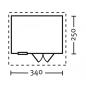 Preview: Skanholz Blockbohlenhaus LANGESUND 45 mm mit 80 cm Vordach