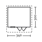 Preview: Skanholz Blockbohlenhaus LANGESUND 45 mm mit 80 cm Vordach