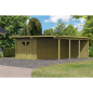 Preview: Karibu Doppelcarport Eco 2 mit grossem Abstellraum