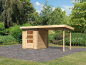 Preview: Karibu Gartenhaus Bastrup 1 mit Anbaudach 2 Meter