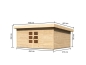 Preview: Karibu Gartenhaus Northeim 6 natur 38 mm
