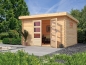 Preview: Karibu Gartenhaus Trittau 4 inkl. Anbaudach 2 m