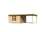 Preview: Karibu Gartenhaus Trittau 4 inkl. Anbaudach 3 m