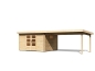 Preview: Karibu Gartenhaus Trittau 4 inkl. Anbaudach 4,4 m