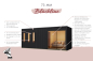 Preview: Karibu Design Saunahaus Monterey Blackline - 73 mm in Black oder Natur